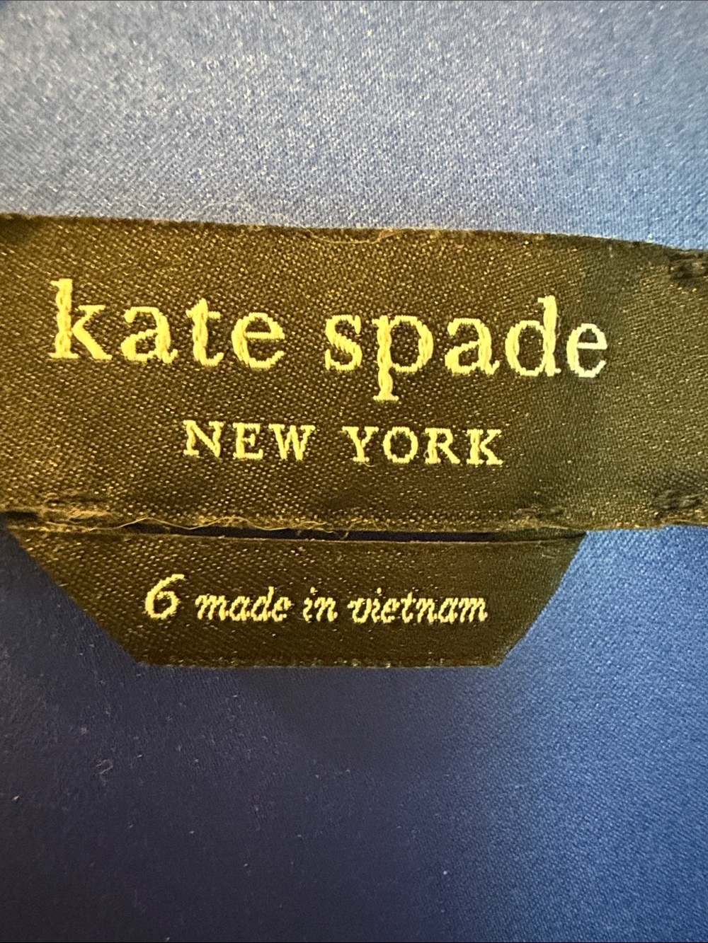 kate spade One-Shoulder Royal Blue & Yellow Floral Cocktail Midi Dress • size 6 - Picture 2 of 7